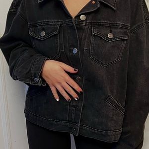 Oversized Dark Jean Jacket! Size XXL, great over any outfit any season